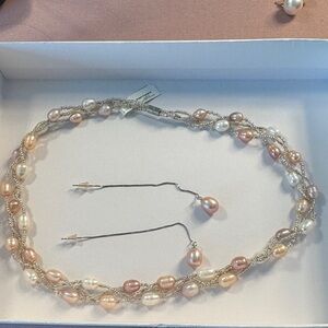 Elegant Pearl Necklace and Earring Set